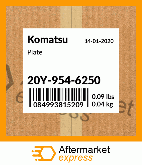 Spare part 20Y-954-6250 + Plate