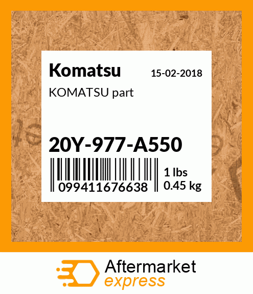 KOMATSU part 20Y-977-A550