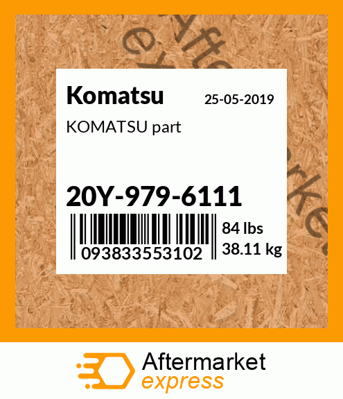KOMATSU part 20Y-979-6111