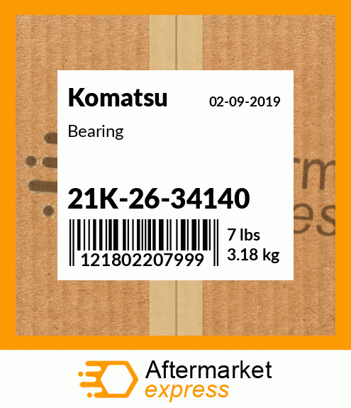 Spare part 21K-26-34140 + Bearing