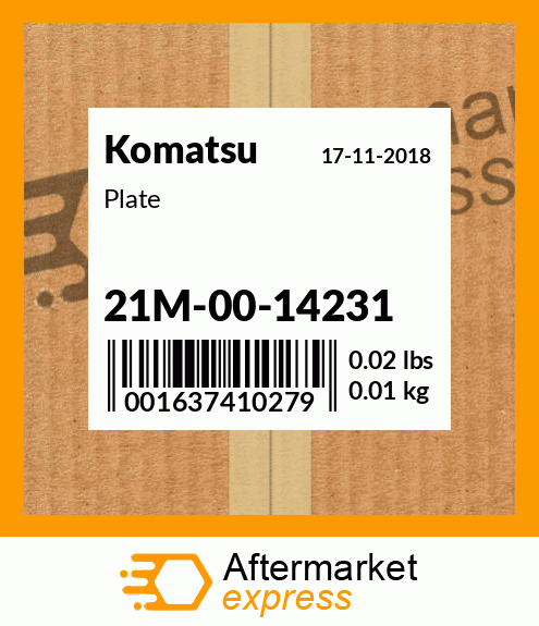 Spare part 21M-00-14231 + Plate