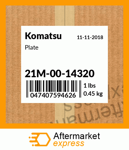 Spare part 21M-00-14320 + Plate