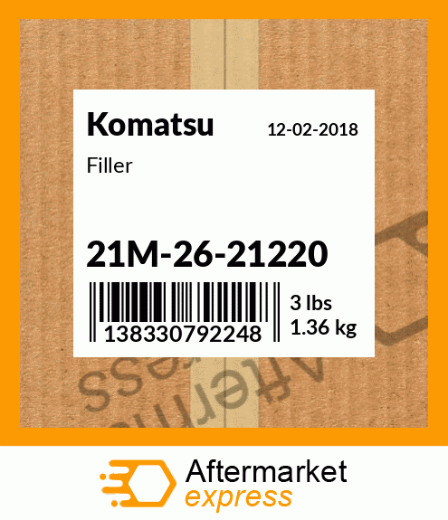 Spare part 21M-26-21220 + Filler