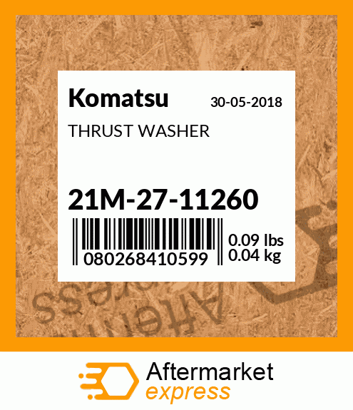 Spare part 21M-27-11260 + THRUST WASHER