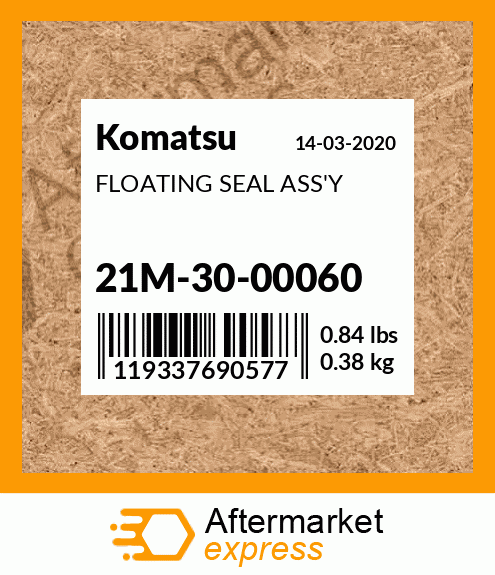 Spare part 21M-30-00060 + FLOATING SEAL ASS'Y