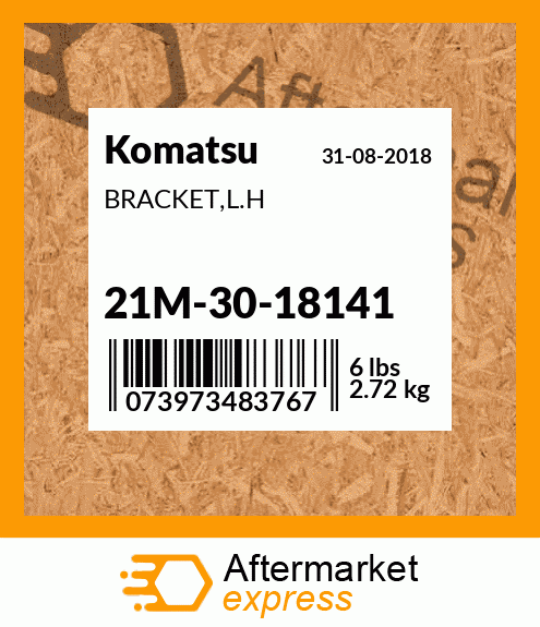 Spare part 21M-30-18141 + BRACKET,L.H