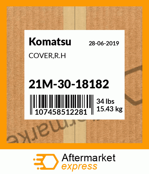 Spare part 21M-30-18182 + COVER,R.H