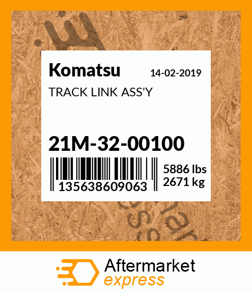 Spare part 21M-32-00100 + TRACK LINK ASS'Y