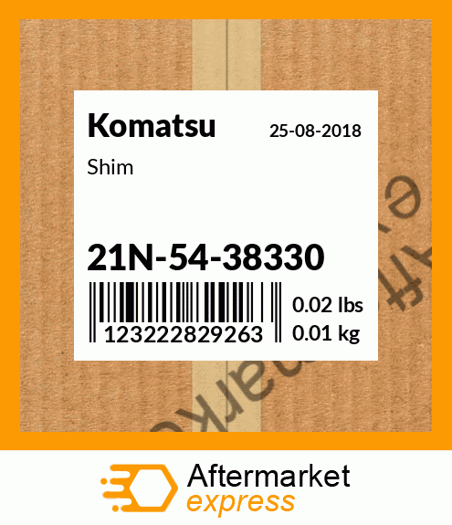 Spare part 21N-54-38330 + Shim