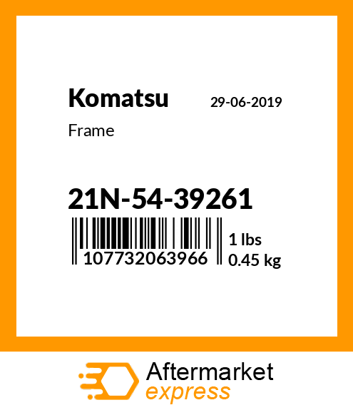 Spare part 21N-54-39261 + Frame