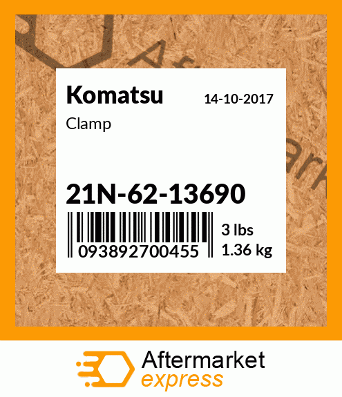 Spare part 21N-62-13690 + Clamp