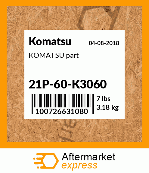 KOMATSU part 21P-60-K3060