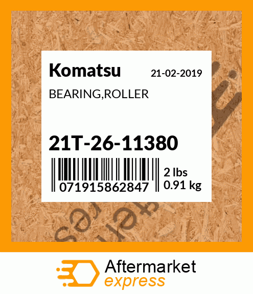 Spare part 21T-26-11380 + BEARING,ROLLER