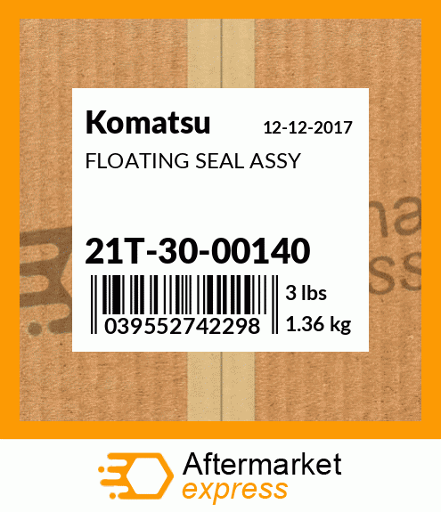 Spare part 21T-30-00140 + FLOATING SEAL ASSY