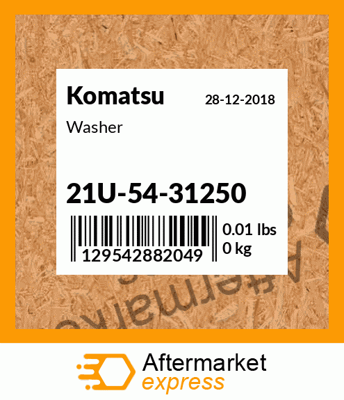 Spare part 21U-54-31250 + Washer