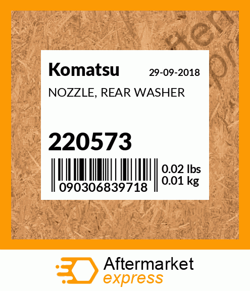 Spare part 220573 + NOZZLE, REAR WASHER