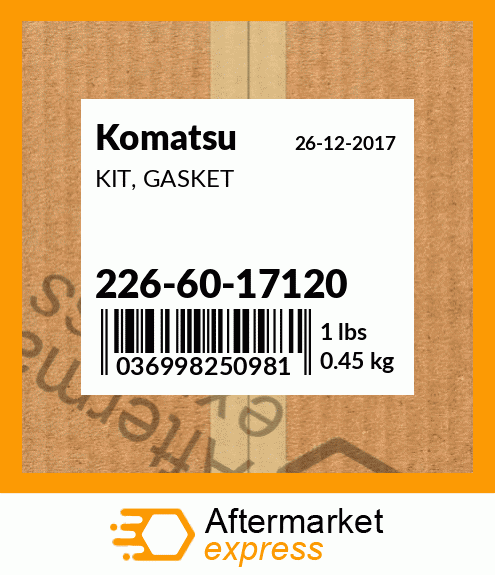 Spare part 226-60-17120 + KIT, GASKET