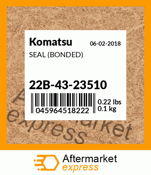 Spare part 22B-43-23510 + SEAL (BONDED)