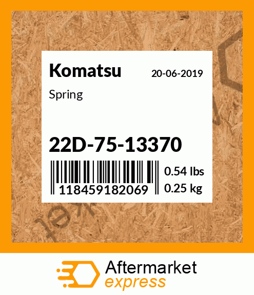 Spare part 22D-75-13370 + Spring