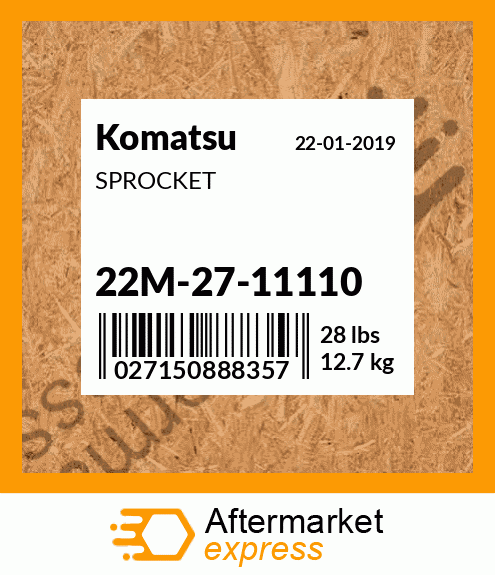 Spare part 22M-27-11110 + SPROCKET