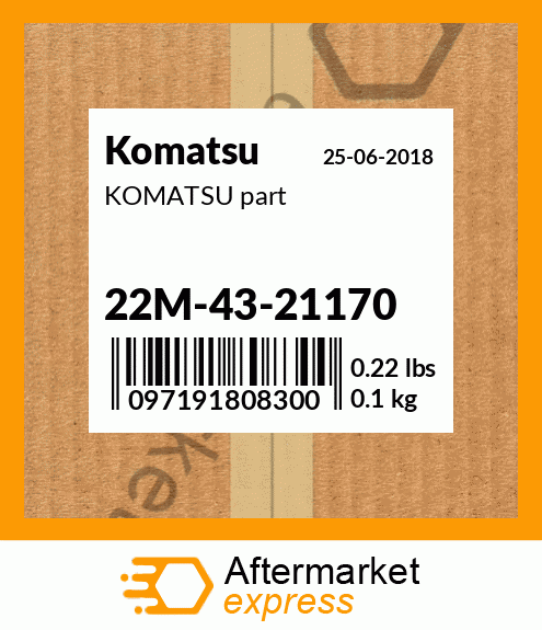 KOMATSU part 22M-43-21170