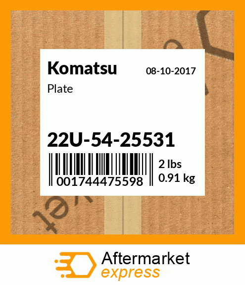 Spare part 22U-54-25531 + Plate