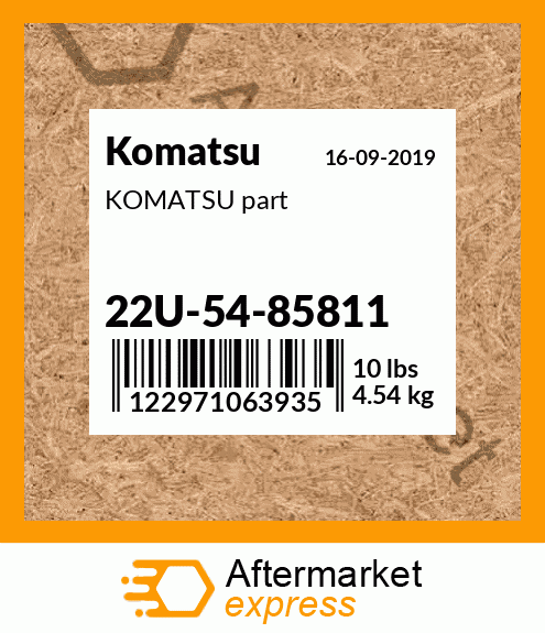 22U-60-21370 - KOMATSU part fits Komatsu | Price: $819.74
