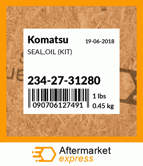 Spare part 2342731280 + SEAL,OIL (KIT)