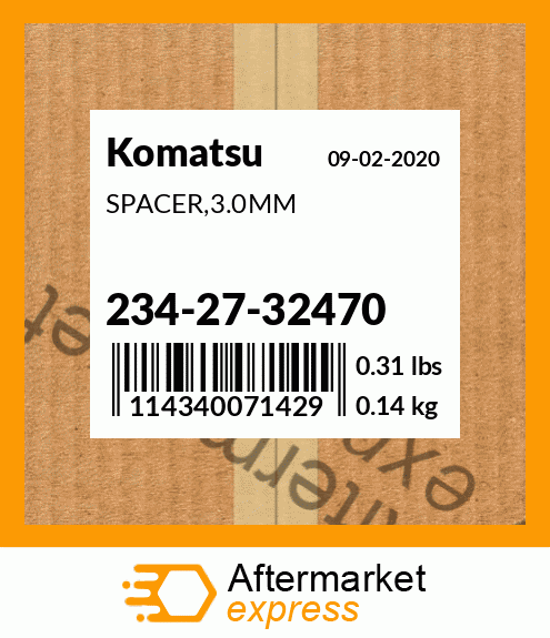 Spare part 234-27-32470 + SPACER,3.0MM