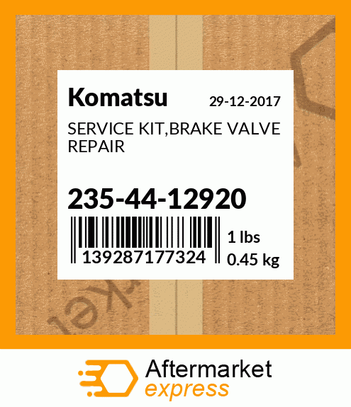 Spare part 2354412920 + SERVICE KIT,BRAKE VALVE REPAIR