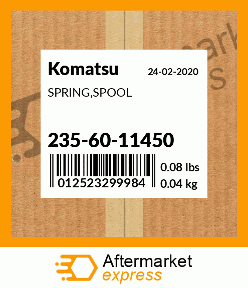 Spare part 235-60-11450 + SPRING,SPOOL