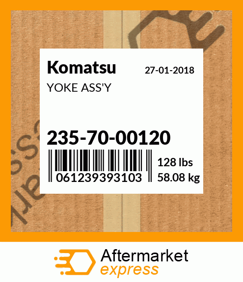 Spare part 235-70-00120 + YOKE ASS'Y