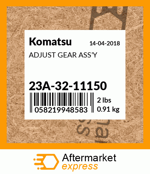 Spare part 23A3211150 + ADJUST GEAR ASS'Y