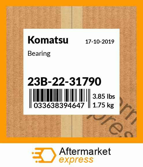 Spare part 23B-22-31790 + Bearing