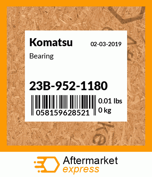 Spare part 23B-952-1180 + Bearing