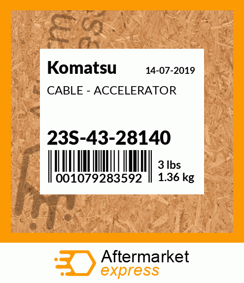 Spare part 23S4328140 + CABLE - ACCELERATOR