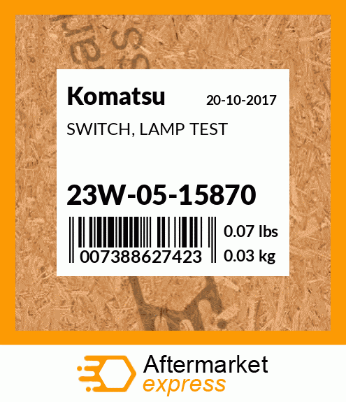 SWITCH, LAMP TEST 23W-05-15870
