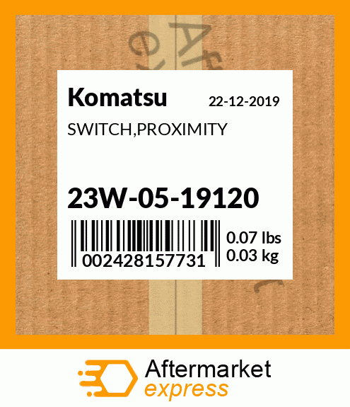 Spare part 23W-05-19120 + SWITCH,PROXIMITY