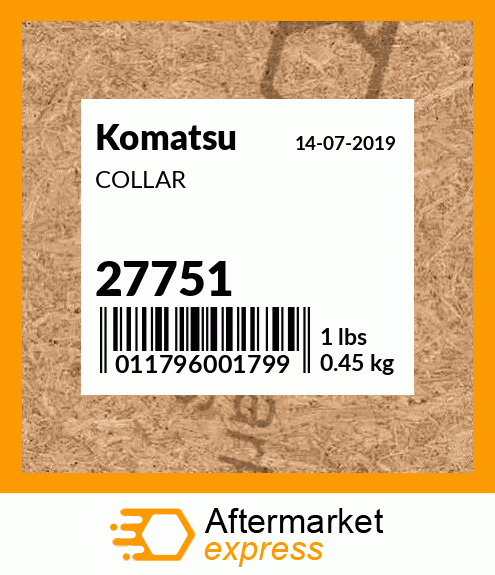 27751 - COLLAR fits Komatsu | Price: $23.52