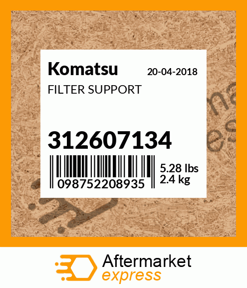 Spare part 312607134 + FILTER SUPPORT