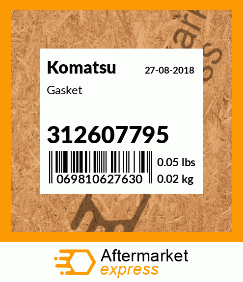 Spare part 312607795 + Gasket