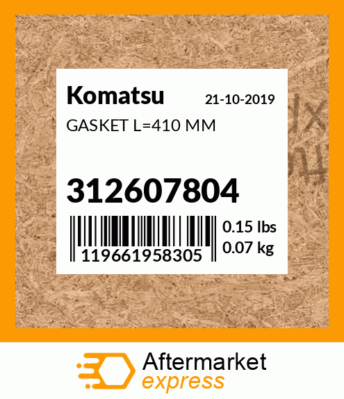 Spare part 312607804 + GASKET L=410 MM