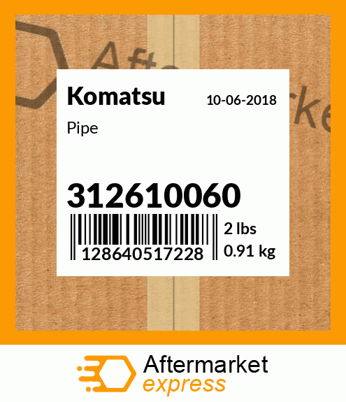 Spare part 312610060 + Pipe