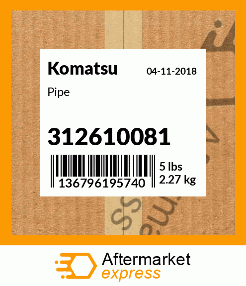 Spare part 312610081 + Pipe