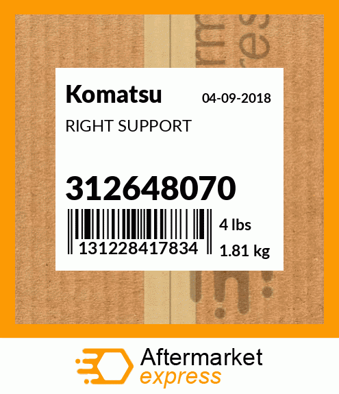 Spare part 312648070 + RIGHT SUPPORT