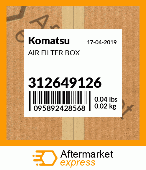 Spare part 312649126 + AIR FILTER BOX