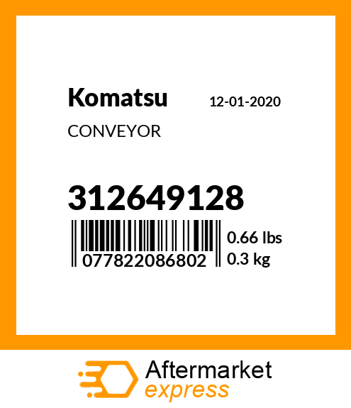 Spare part 312649128 + CONVEYOR