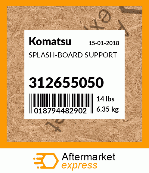 Spare part 312655050 + SPLASH-BOARD SUPPORT