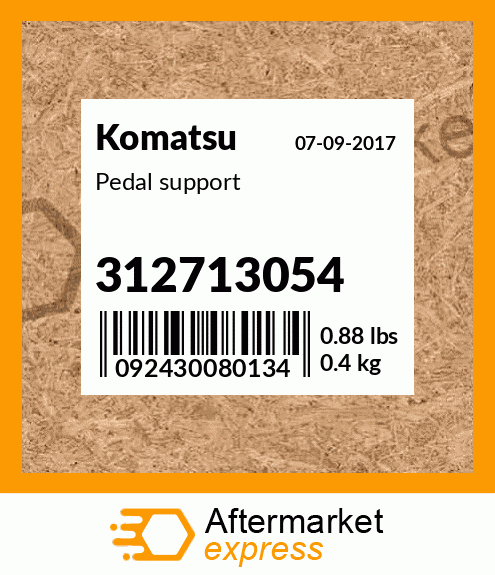 Spare part 312713054 + Pedal support