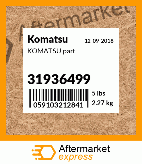 KOMATSU part 31936499